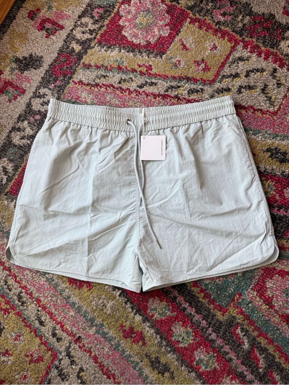 New. The Editor’s Market Light Blue Drawstring Shorts. XXL